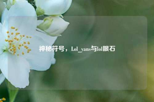 神秘符号，Lol_yans与lol眼石