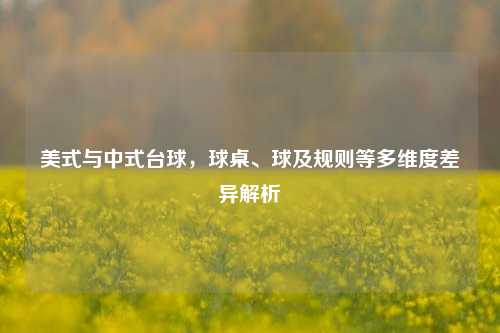 美式与中式台球，球桌、球及规则等多维度差异解析