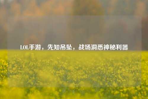 LOL手游，先知吊坠，战场洞悉神秘利器