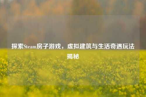 探索Steam房子游戏，虚拟建筑与生活奇遇玩法揭秘
