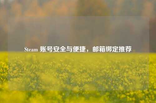 Steam 账号安全与便捷，邮箱绑定推荐
