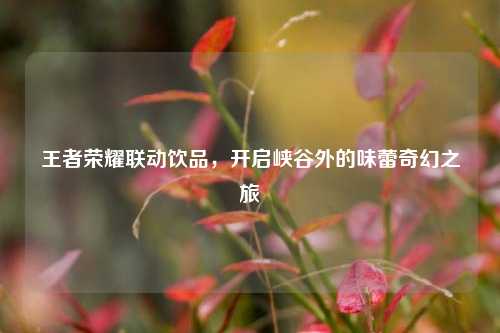 王者荣耀联动饮品，开启峡谷外的味蕾奇幻之旅