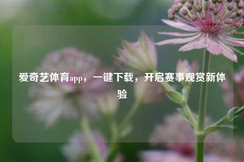 爱奇艺体育app,一键下载,开启赛事观赏新体验