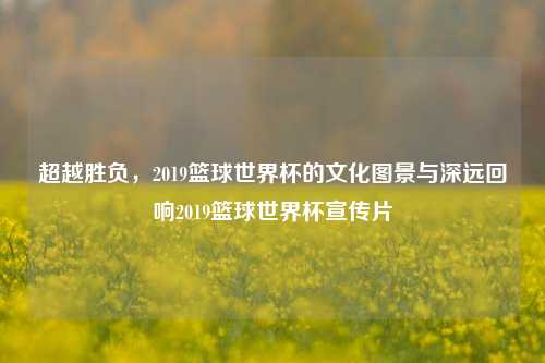 超越胜负，2019篮球世界杯的文化图景与深远回响2019篮球世界杯宣传片