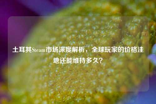 土耳其Steam市场深度解析，全球玩家的价格洼地还能维持多久？
