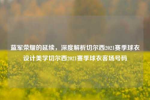 蓝军荣耀的延续，深度解析切尔西2021赛季球衣设计美学切尔西2021赛季球衣客场号码