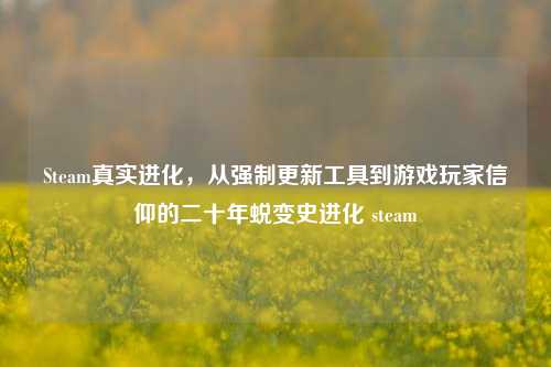 Steam真实进化，从强制更新工具到游戏玩家信仰的二十年蜕变史进化 steam