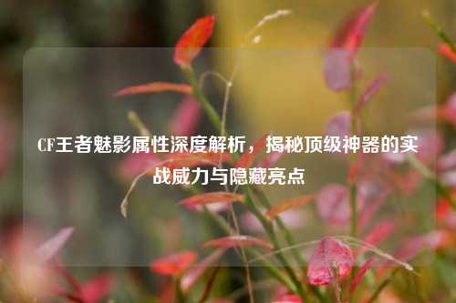 CF王者魅影属性深度解析，揭秘顶级神器的实战威力与隐藏亮点