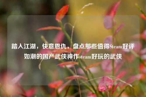 踏入江湖，快意恩仇，盘点那些值得Steam好评如潮的国产武侠神作steam好玩的武侠