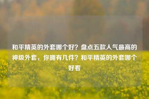 和平精英的外套哪个好？盘点五款人气最高的神级外套，你拥有几件？和平精英的外套哪个好看