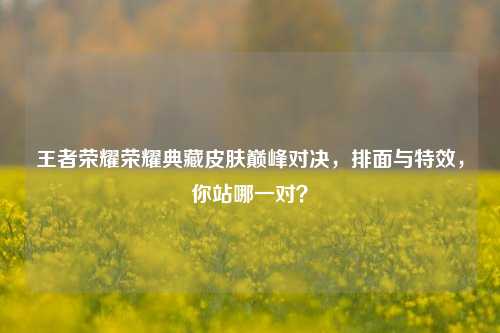 王者荣耀荣耀典藏皮肤巅峰对决，排面与特效，你站哪一对？