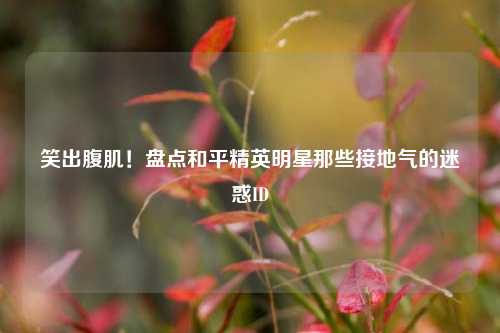 笑出腹肌！盘点和平精英明星那些接地气的迷惑ID
