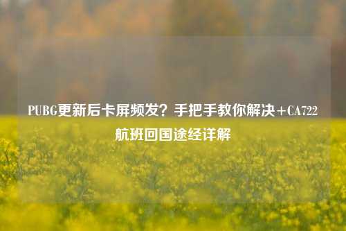 PUBG更新后卡屏频发？手把手教你解决+CA722航班回国途经详解