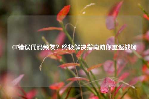 CF错误代码频发？终极解决指南助你重返战场