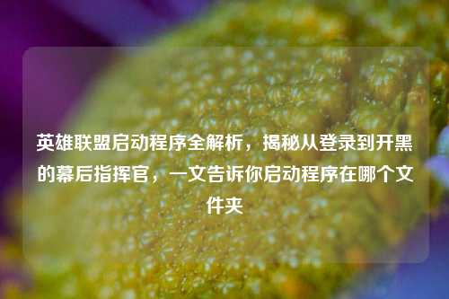 英雄联盟启动程序全解析，揭秘从登录到开黑的幕后指挥官，一文告诉你启动程序在哪个文件夹