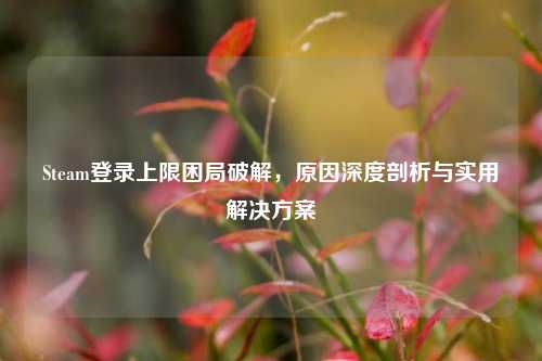 Steam登录上限困局破解，原因深度剖析与实用解决方案