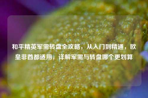 和平精英军需转盘全攻略，从入门到精通，欧皇非酋都适用，详解军需与转盘哪个更划算