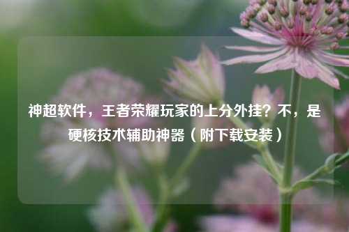 神超软件，王者荣耀玩家的上分外挂？不，是硬核技术辅助神器（附下载安装）