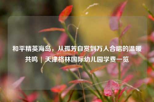和平精英海岛，从孤芳自赏到万人合唱的温暖共鸣 | 天津格林国际幼儿园学费一览