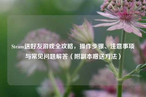 Steam送好友游戏全攻略，操作步骤、注意事项与常见问题解答（附副本赠送方法）