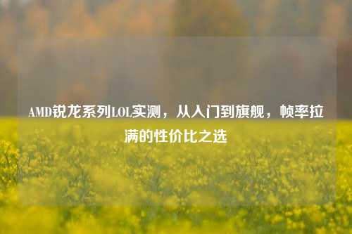 AMD锐龙系列LOL实测,从入门到旗舰,帧率拉满的性价比之选