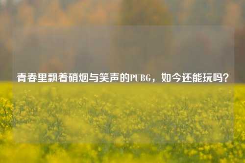 青春里飘着硝烟与笑声的PUBG，如今还能玩吗？