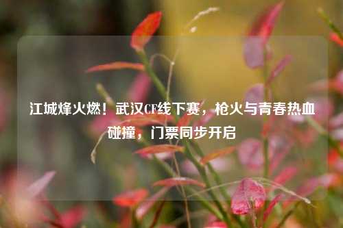 江城烽火燃！武汉CF线下赛，枪火与青春热血碰撞，门票同步开启