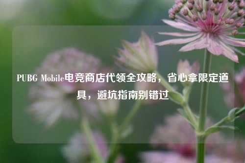 PUBG Mobile电竞商店代领全攻略，省心拿限定道具，避坑指南别错过