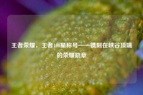 王者荣耀,王者100星称号——镌刻在峡谷顶端的荣耀勋章