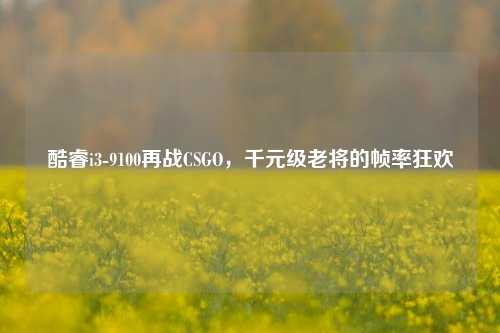 酷睿i3-9100再战CSGO，千元级老将的帧率狂欢