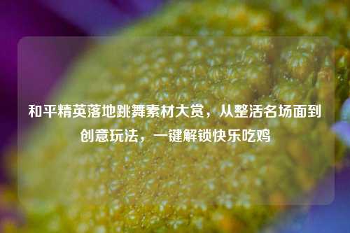 和平精英落地跳舞素材大赏,从整活名场面到创意玩法,一键解锁快乐吃鸡