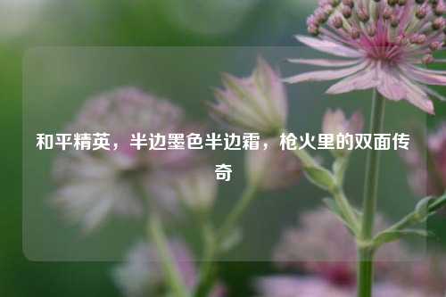 和平精英，半边墨色半边霜，枪火里的双面传奇