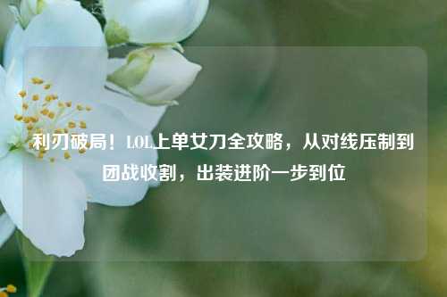 利刃破局！LOL上单女刀全攻略，从对线压制到团战收割，出装进阶一步到位