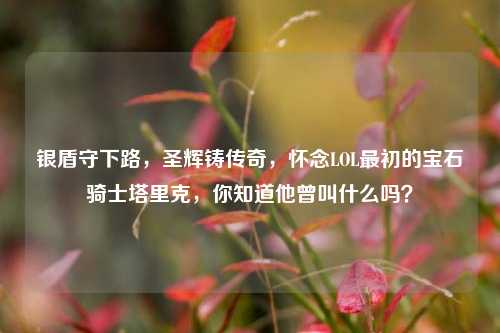银盾守下路,圣辉铸传奇,怀念LOL最初的宝石骑士塔里克,你知道他曾叫什么吗?