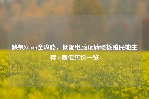缺氧Steam全攻略，低配电脑玩转硬核殖民地生存+最低售价一览