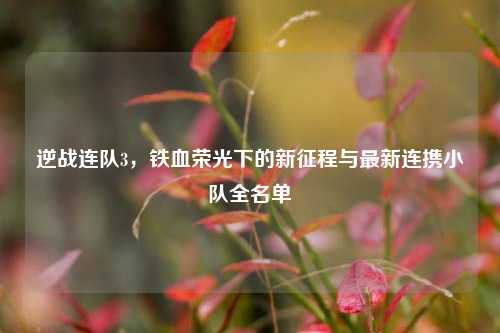 逆战连队3，铁血荣光下的新征程与最新连携小队全名单