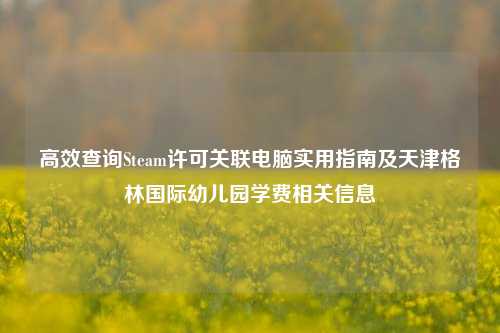 高效查询Steam许可关联电脑实用指南及天津格林国际幼儿园学费相关信息