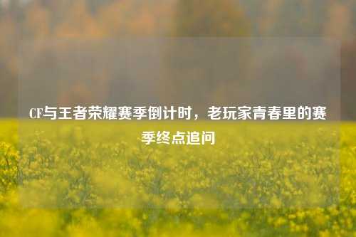 CF与王者荣耀赛季倒计时，老玩家青春里的赛季终点追问