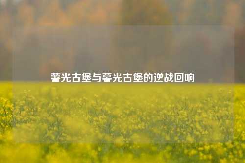 薯光古堡与暮光古堡的逆战回响