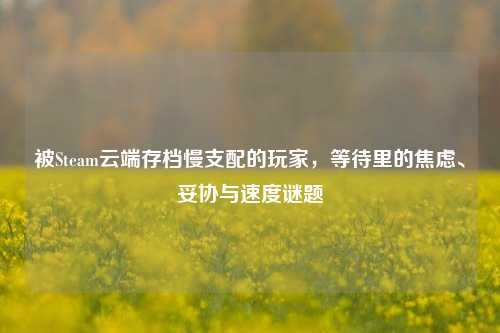 被Steam云端存档慢支配的玩家，等待里的焦虑、妥协与速度谜题