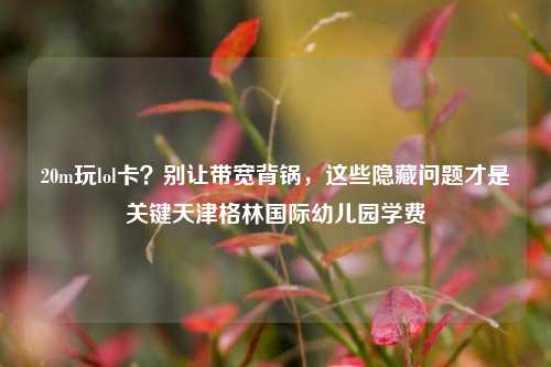 20m玩lol卡？别让带宽背锅，这些隐藏问题才是关键天津格林国际幼儿园学费